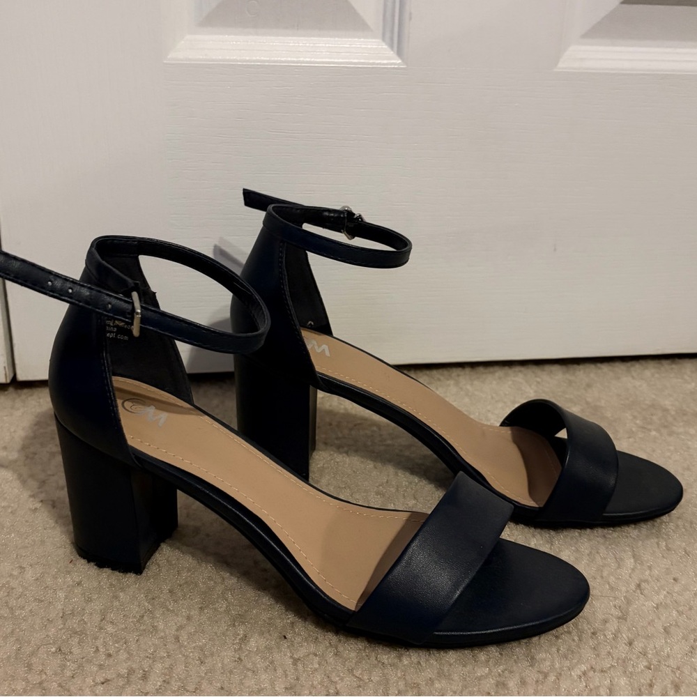 Elegant Navy Blue Women's Heels